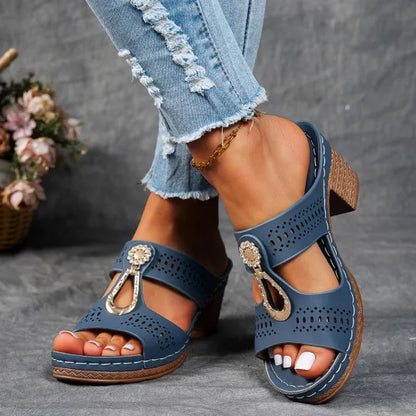 Orthopedic Rhinestones Heel Sandals ( BUY 2 FREE SHIPPING )