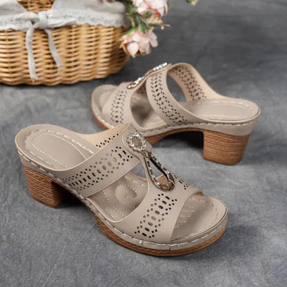 Orthopedic Rhinestones Heel Sandals ( BUY 2 FREE SHIPPING )