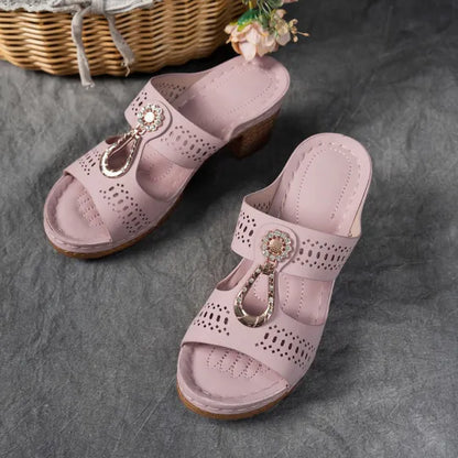 Orthopedic Rhinestones Heel Sandals ( BUY 2 FREE SHIPPING )